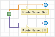 Output for one start location to many end locations Output for one start location to many end locations