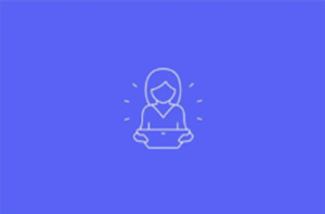 White line drawing icon on a blue background White line drawing icon on a blue background